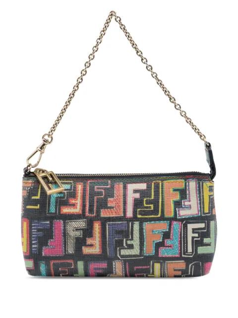 Fendi Pre-Owned 2010-2026 Multicolor Zucca Spalmati Chain Pochette shoulder bag
