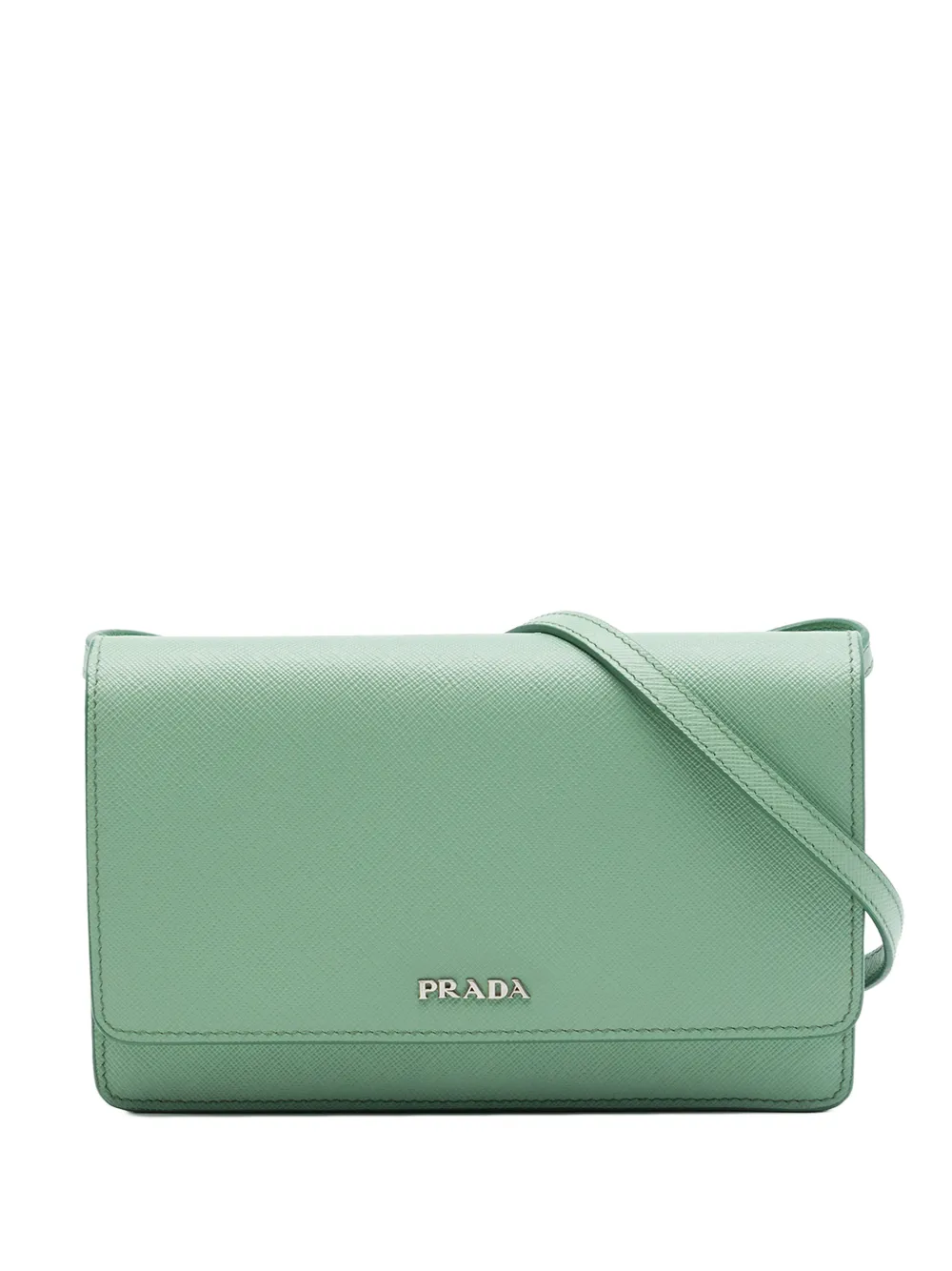 Prada Pre-Owned 2010-2026 Saffiano Wallet on Strap crossbody bag - Green