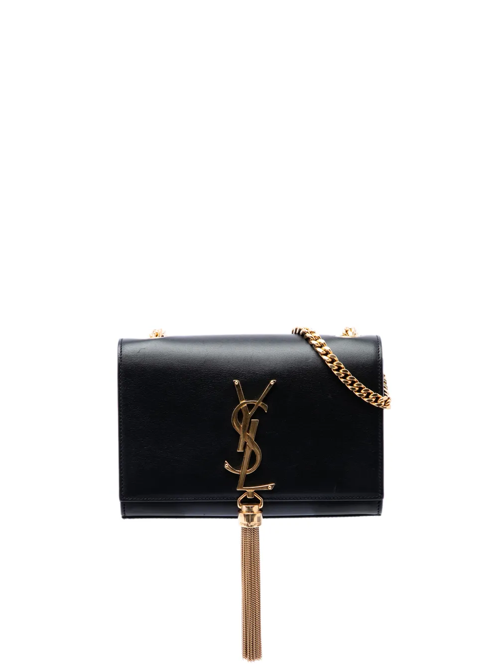 Saint Laurent Pre-Owned 2015 Small Smooth Calfskin Monogram Kate Tassel crossbody bag - Nero