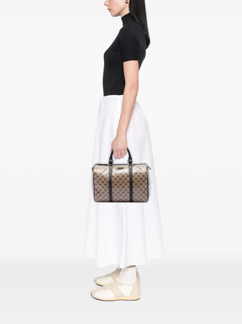 Gucci Pre-Owned 2016-2026 Medium GG Crystal Joy boston bag - Neutrals