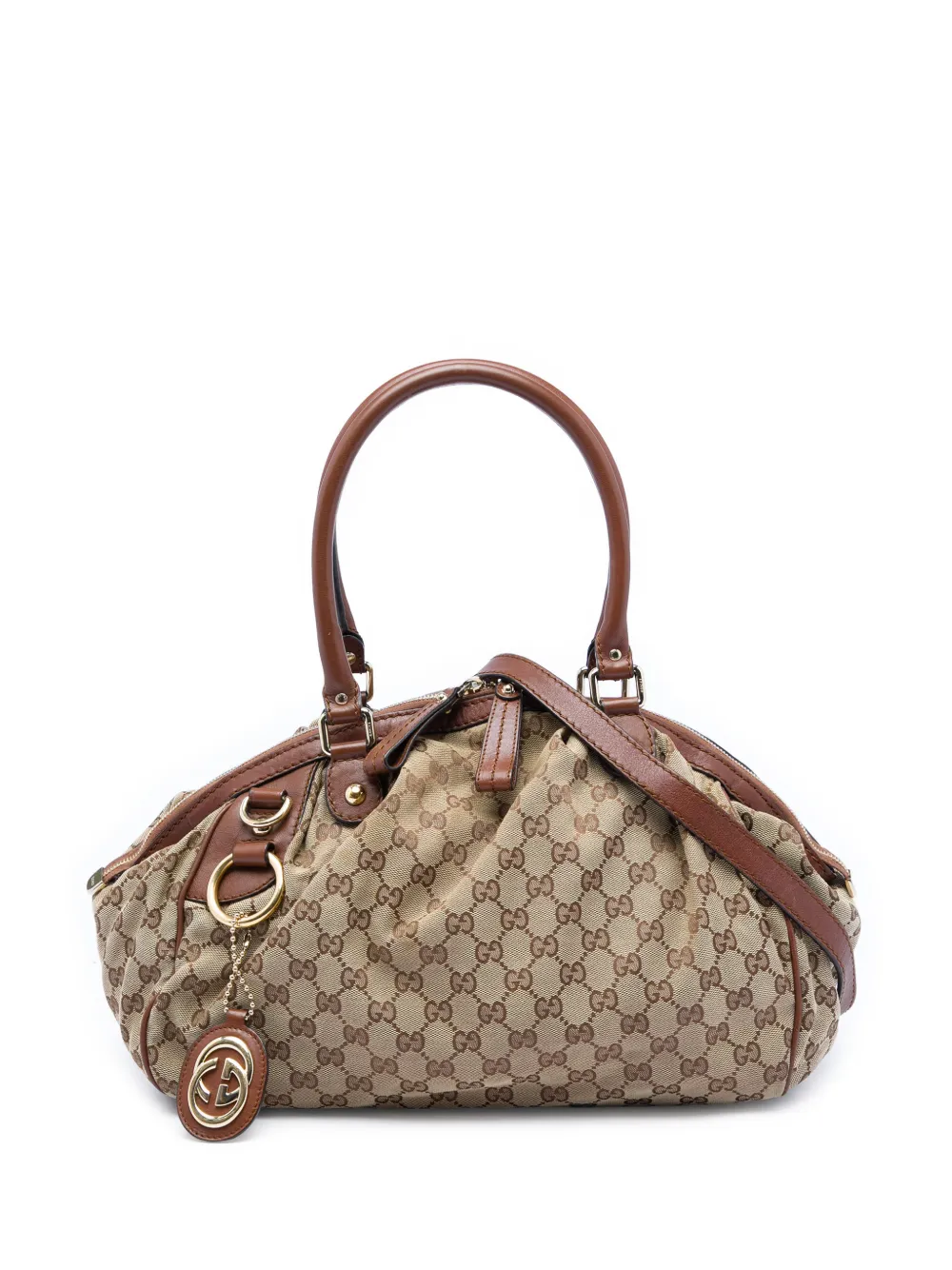 Gucci Pre-Owned 2016-2026 GG Canvas Sukey satchel - Neutrals