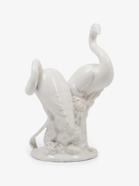ENZO DE GASPERI floral-relief heron sculpture