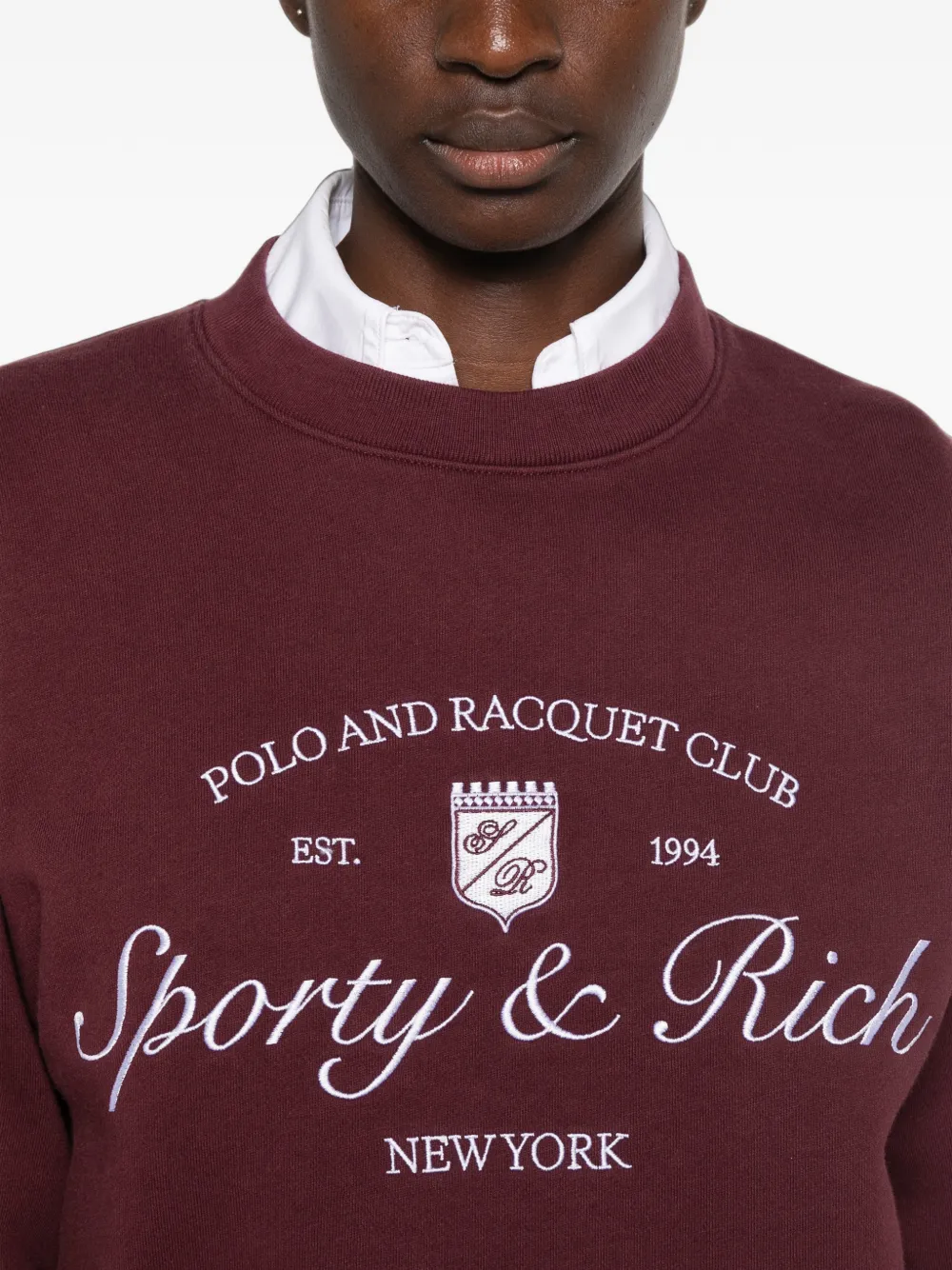 Sporty & Rich Sweater met logoprint Rood