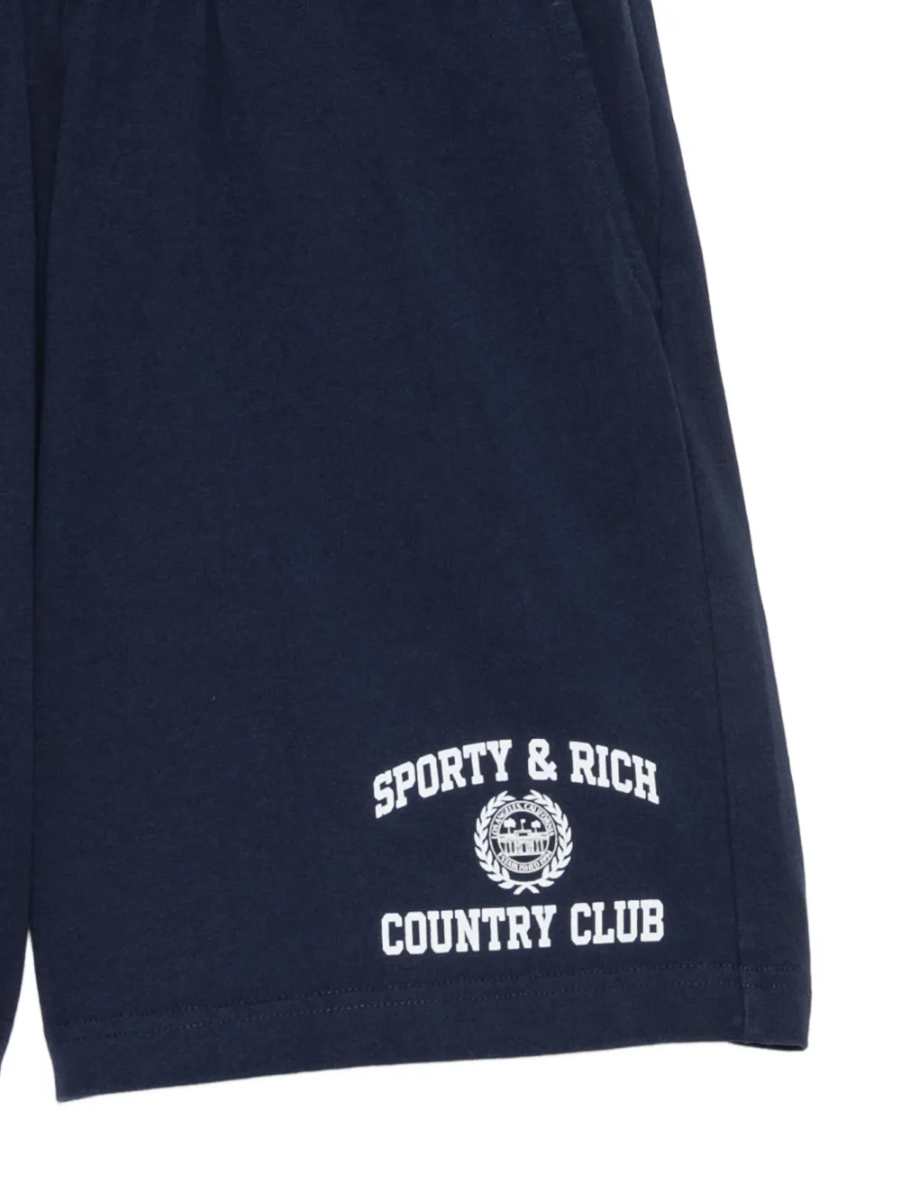 Sporty & Rich Katoenen shorts met logoprint Blauw