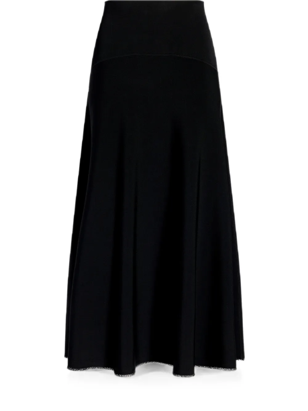 Adam Lippes Romy Knit Midi Skirt in Black, view 2