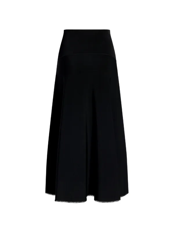 Adam Lippes Romy Knit Midi Skirt in Black