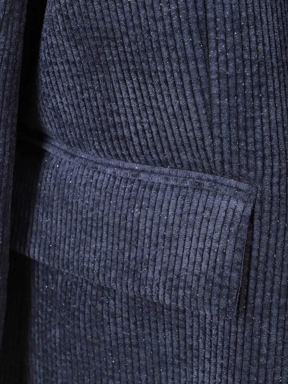 ERMANNO FIRENZE Ribfluwelen jack met glitters-effect Blauw
