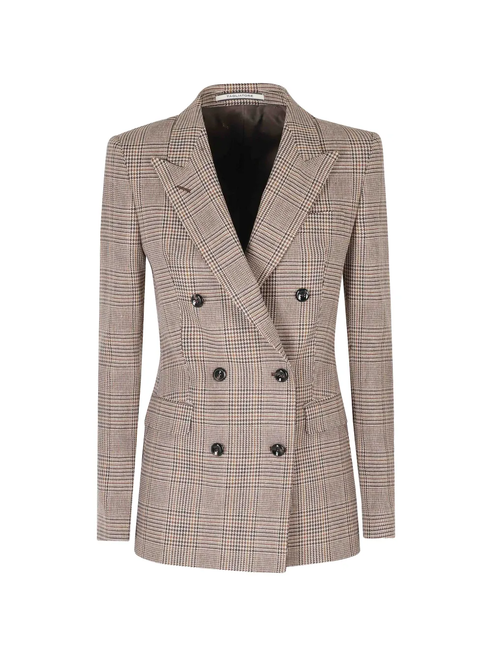 Tagliatore checked double-breasted blazer - Nude