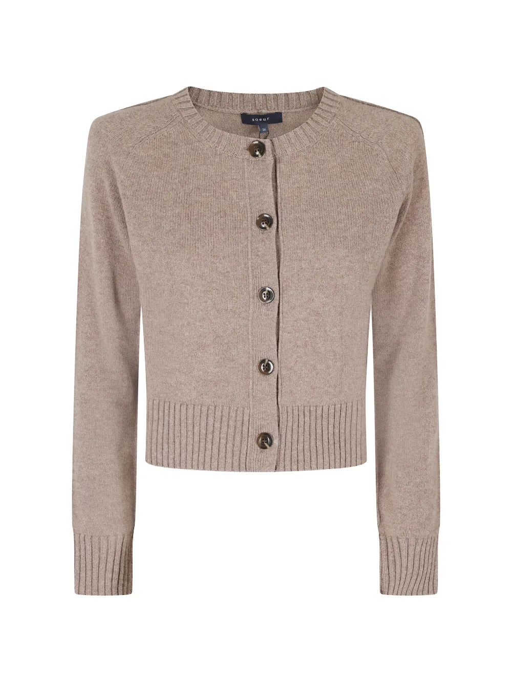Soeur Virginia round-neck cardigan - Nude