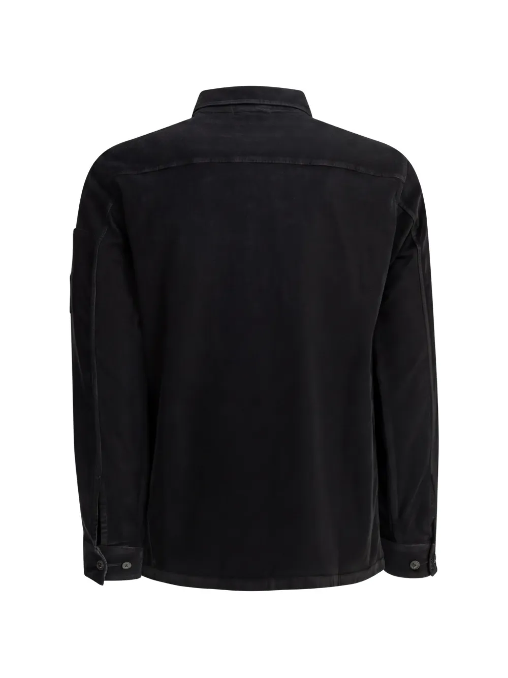 C.P. Company Ribfluwelen overshirt met Lens-detail Zwart