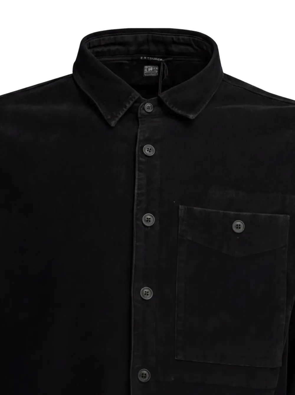C.P. Company Ribfluwelen overshirt met Lens-detail Zwart