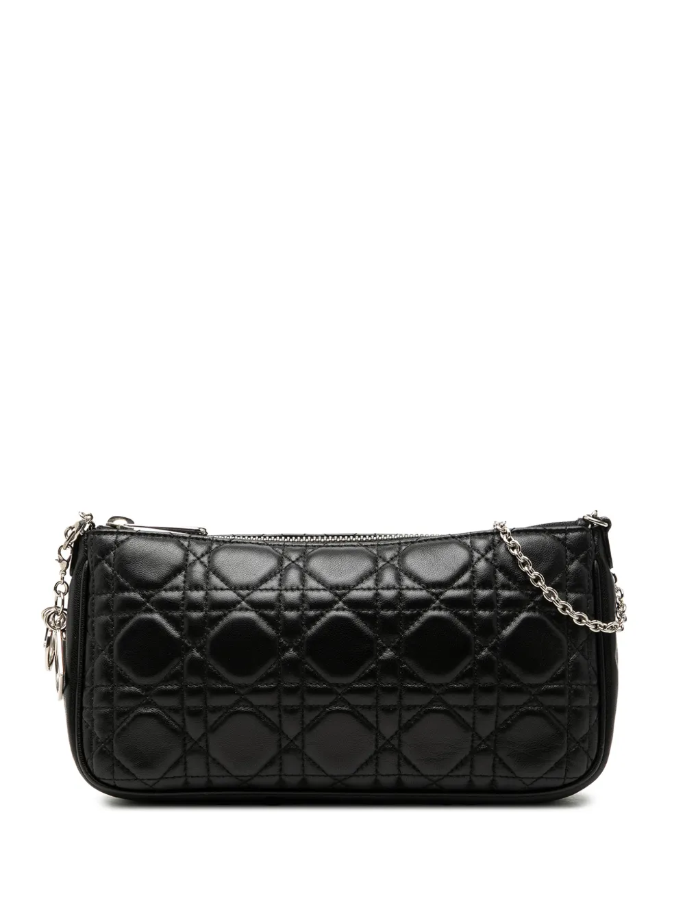 Christian Dior Pre-Owned 2009 Lambskin Cannage Pochette shoulder bag - Black