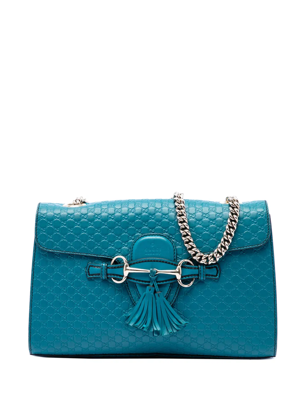 Gucci Pre-Owned 2016-2026 Medium Microguccissima Emily shoulder bag - Blue
