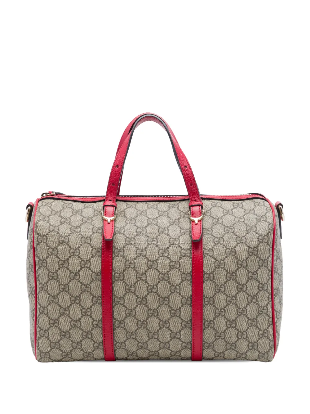 Gucci Pre-Owned 2016-2026 Medium GG Supreme Nice Boston Bag satchel - Red