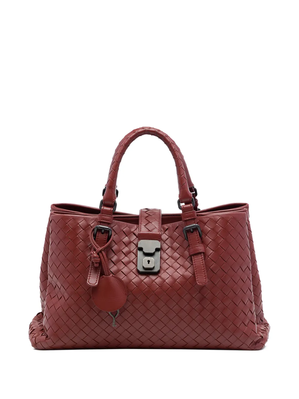 Bottega Veneta Pre-Owned 2012-2026 Small Nappa Intrecciato Roma satchel - Rot