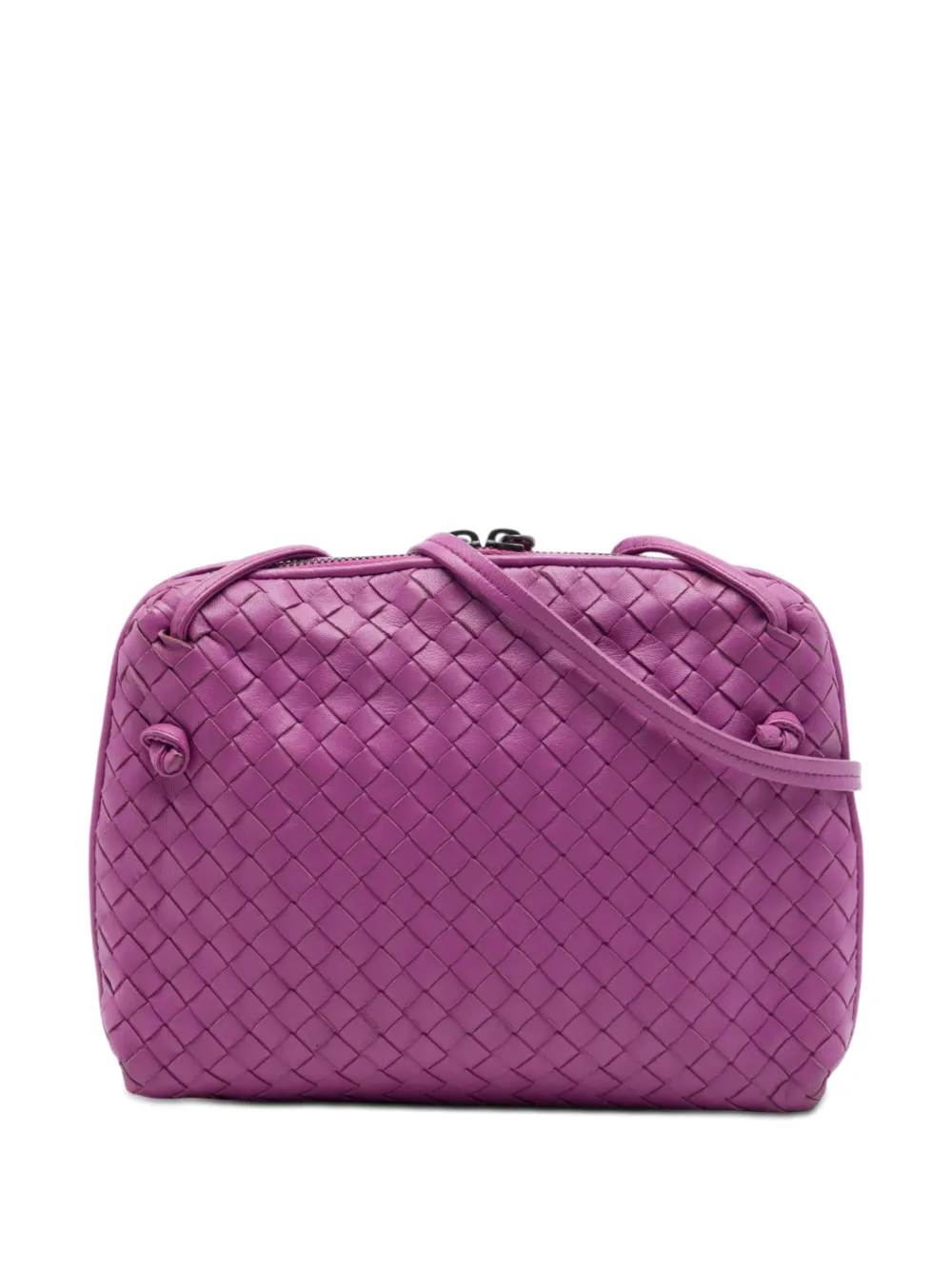 Bottega Veneta Pre-Owned 2012-2026 Nappa Intrecciato Nodini crossbody bag - Purple
