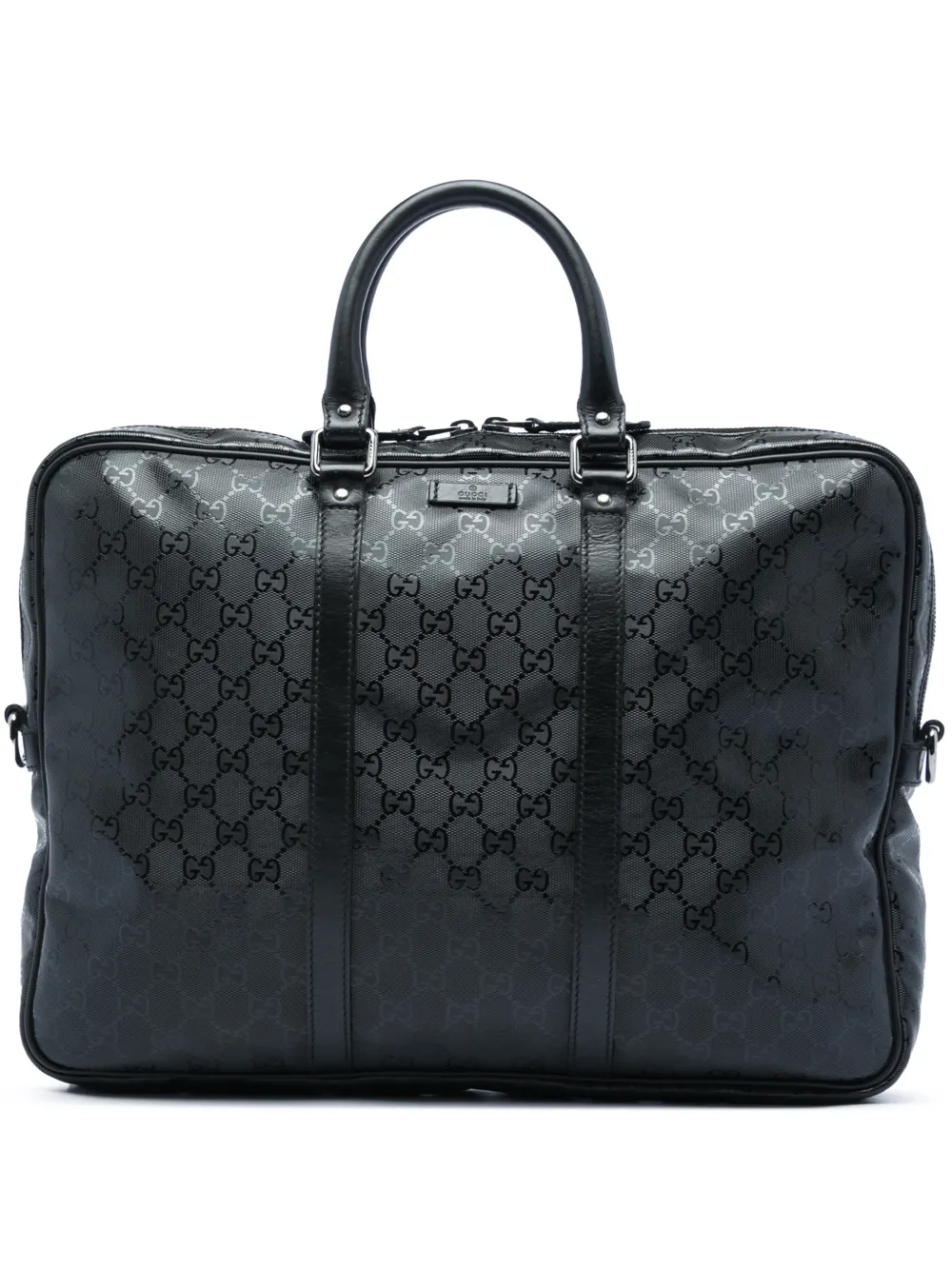 Gucci Pre-Owned 2016-2026 GG Imprime business bag - Black