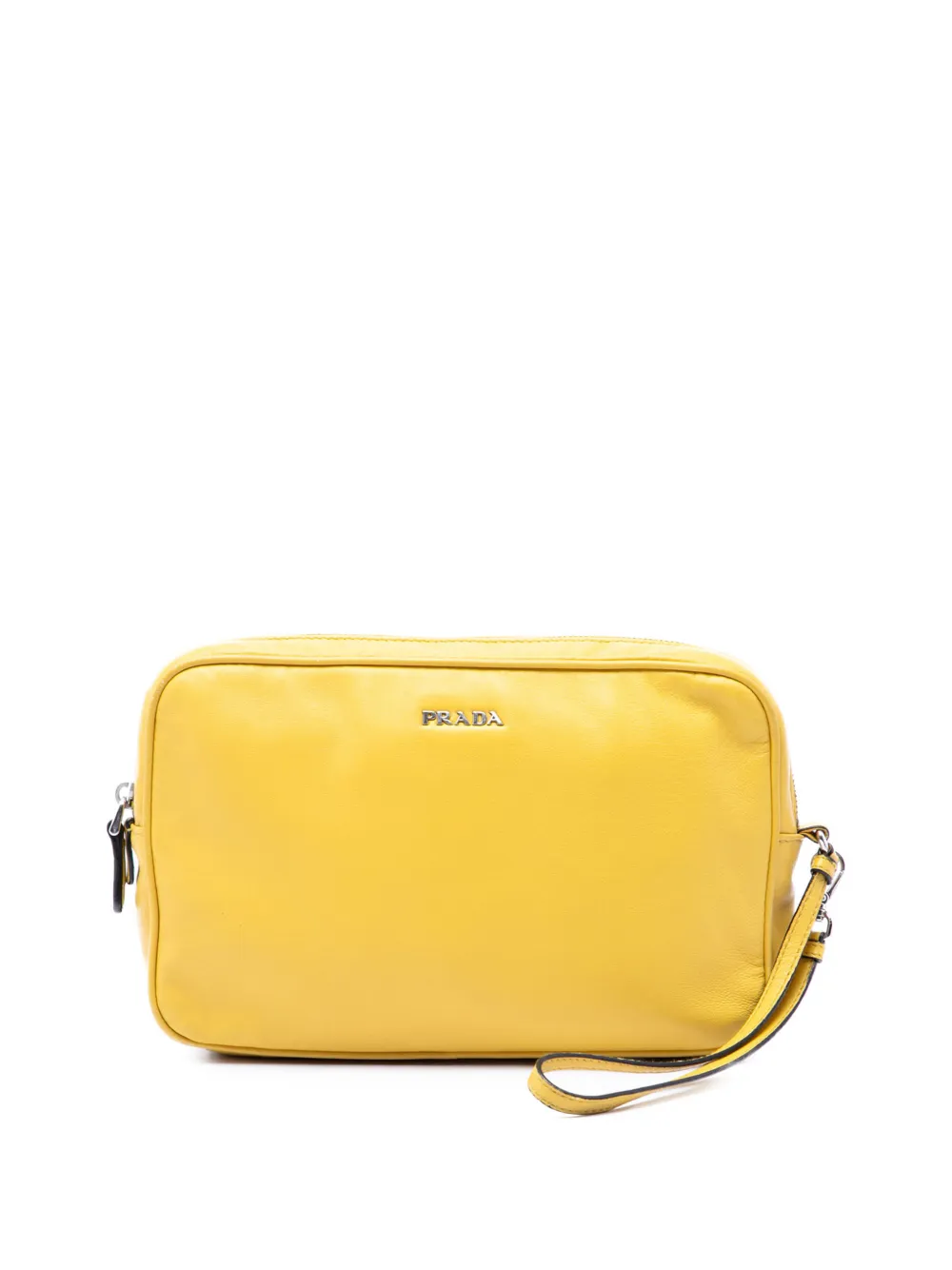 Prada Pre-Owned 2013-2026 Leather Wristlet clutch bag - Gelb