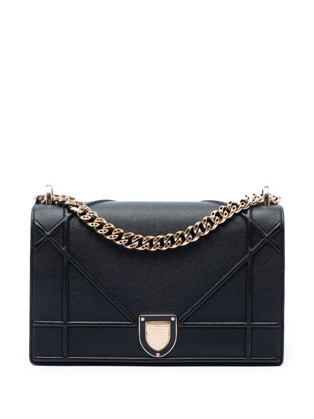 Christian Dior Pre-Owned 2016 Medium Calfskin Diorama Flap crossbody bag - Black