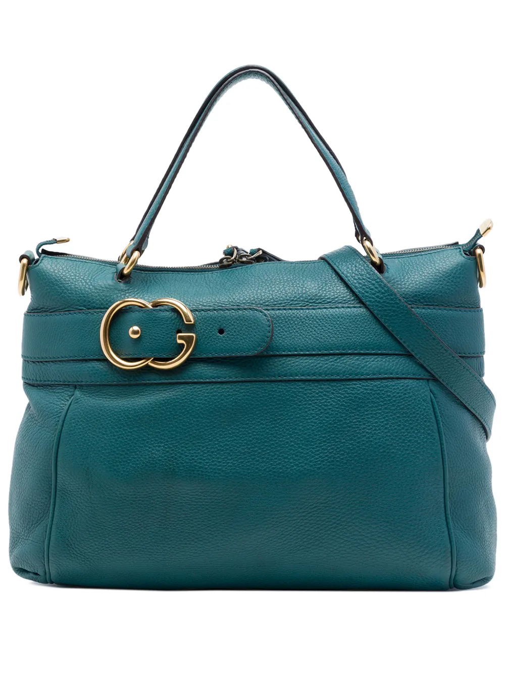 Gucci Pre-Owned 2016-2026 Medium Calfskin Ride Top Handle Bag satchel - Blu