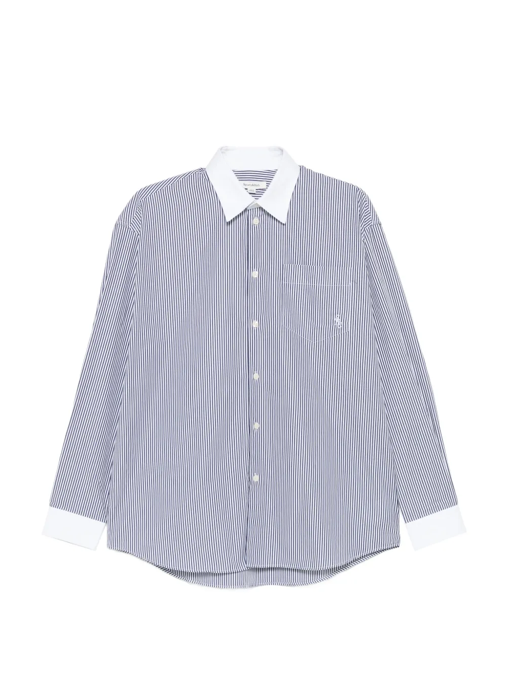 Sporty & Rich Camicia a righe in cotone - Blu