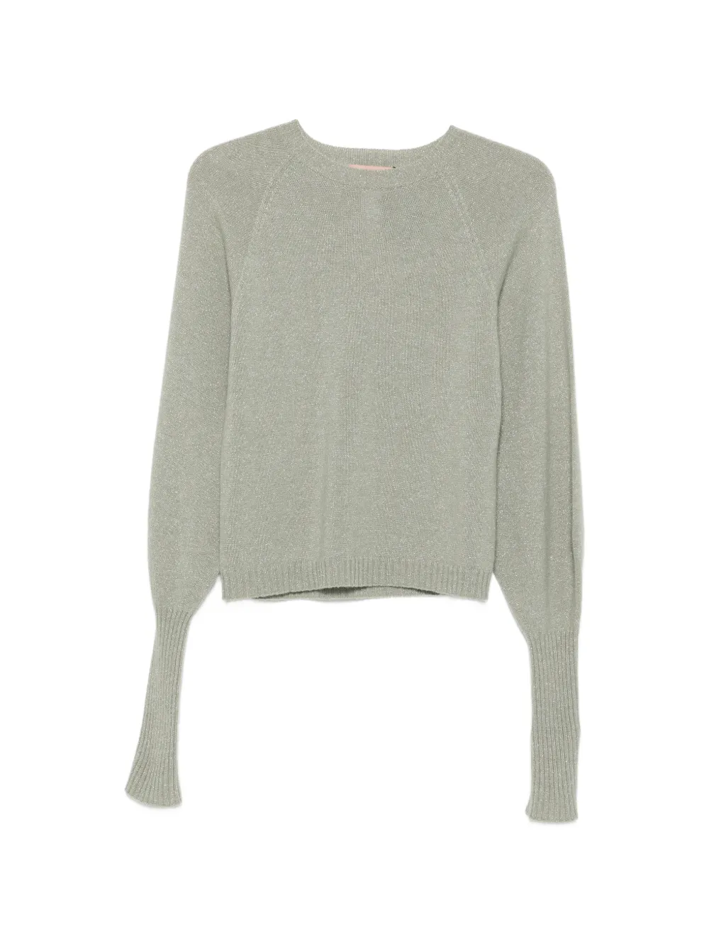 TWINSET lurex-knit raglan-sleeve jumper - Grün