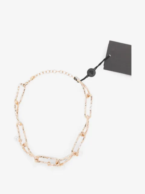 TWINSET pearl-embellished hammered necklace