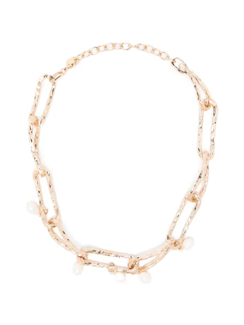 TWINSET pearl-embellished hammered necklace