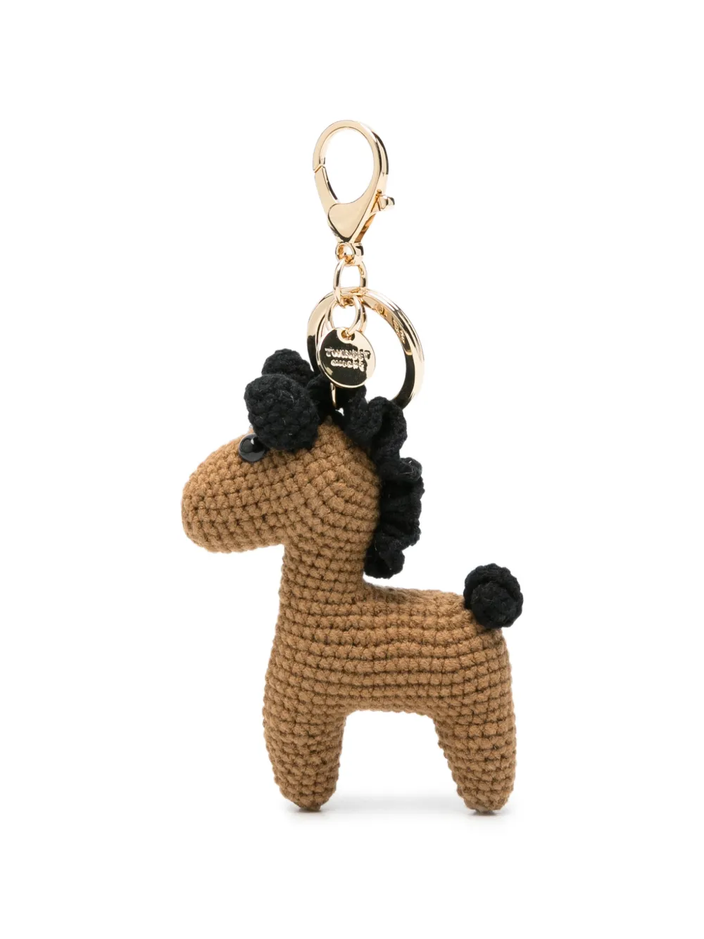 TWINSET Sleutelhanger met paardenpatroon Bruin
