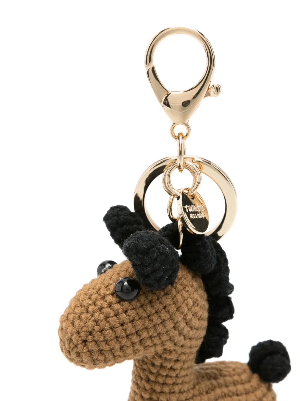 TWINSET Sleutelhanger met paardenpatroon Bruin