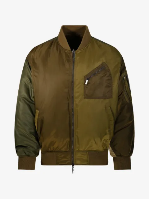 Emporio Armani blouson jacket with ribbed trims and zippered sleeve pocket