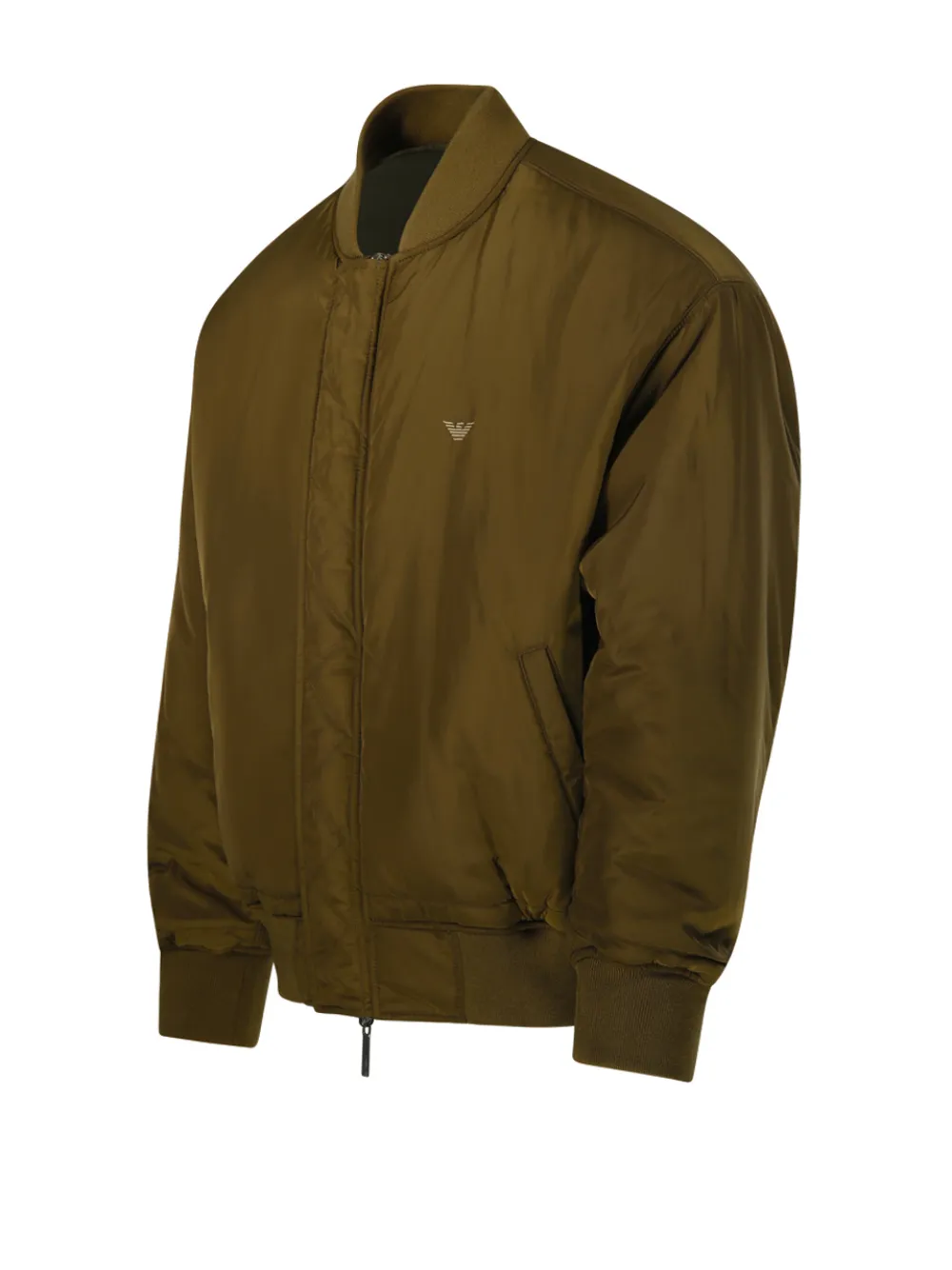 Emporio Armani Jack met geribbelde afwerking en ritszak op de mouw Groen