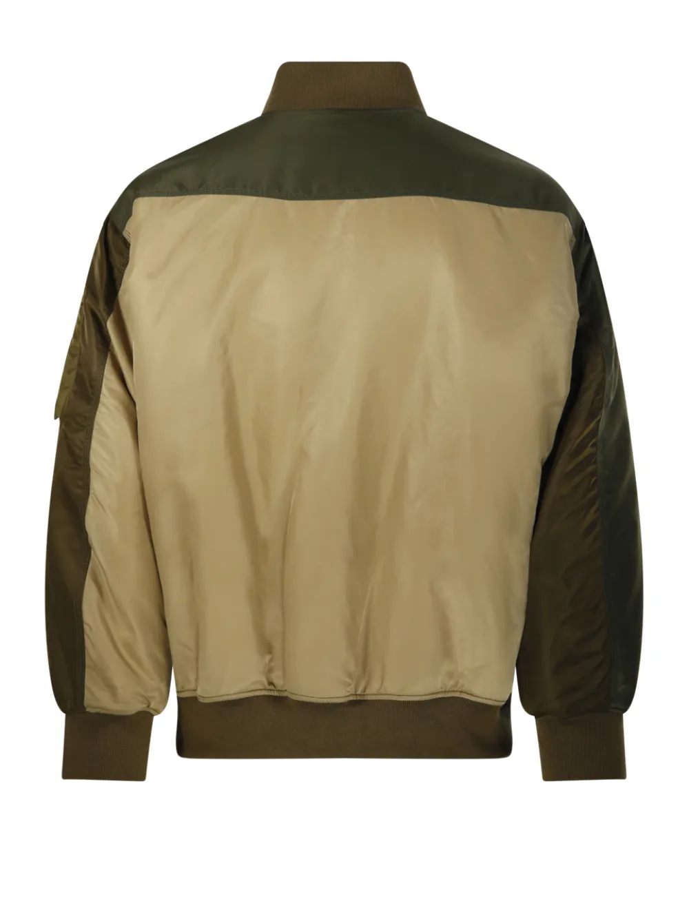 Emporio Armani Jack met geribbelde afwerking en ritszak op de mouw Groen