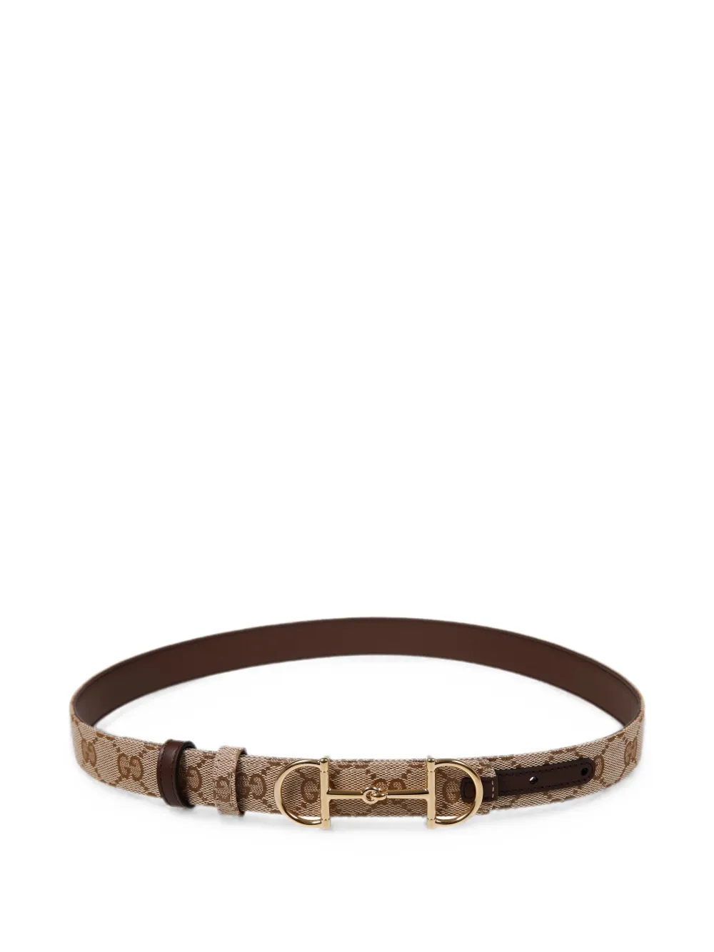 Gucci Horsebit GG Supreme belt - Nude