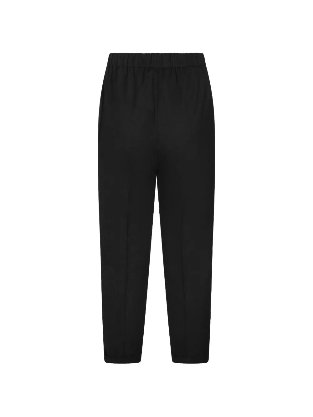 Antonelli Broek met elastische tailleband en omgeslagen zoom Zwart