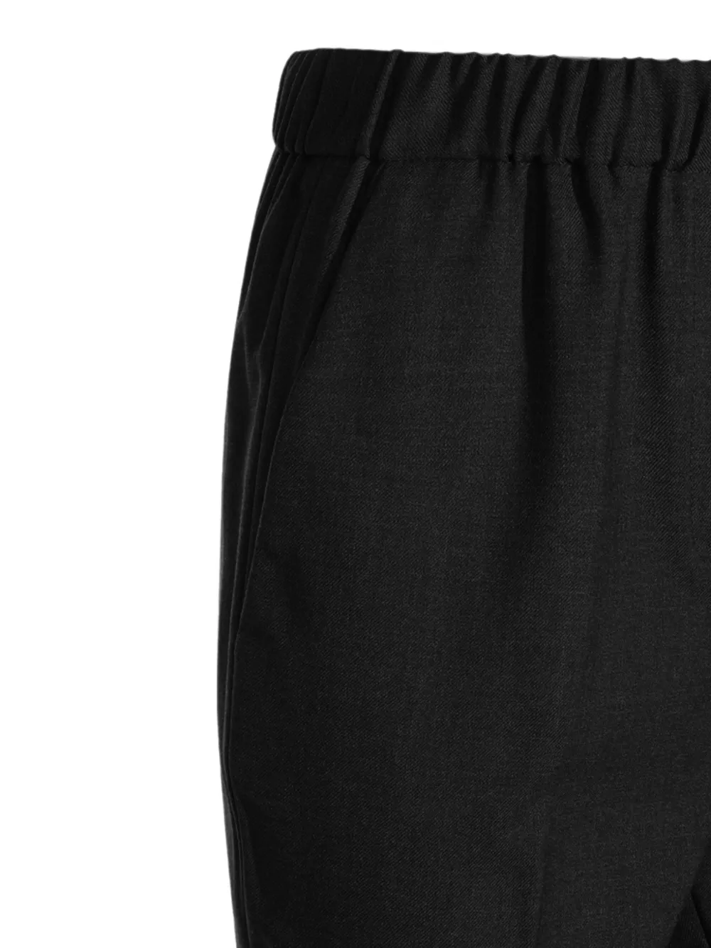 Antonelli Broek met elastische tailleband en omgeslagen zoom Zwart