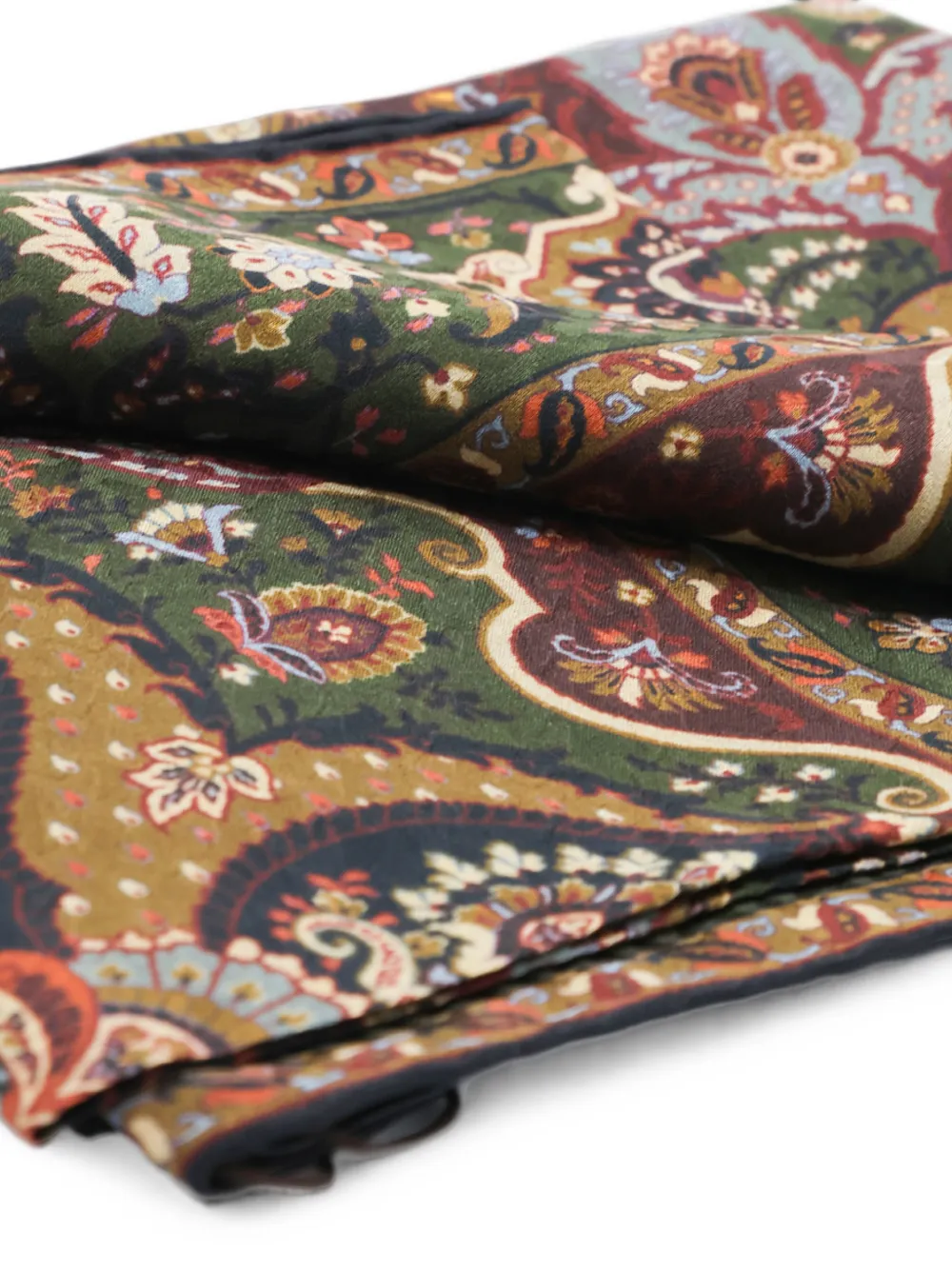 ETRO Sjaal van zijdeblend met pied-de-poule patroon en print Groen