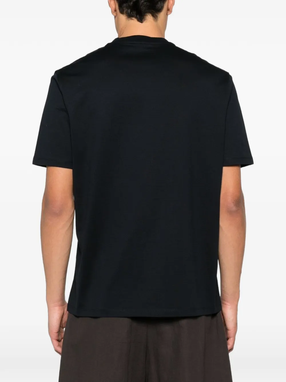 Emporio Armani T-shirt met geborduurd logo Blauw