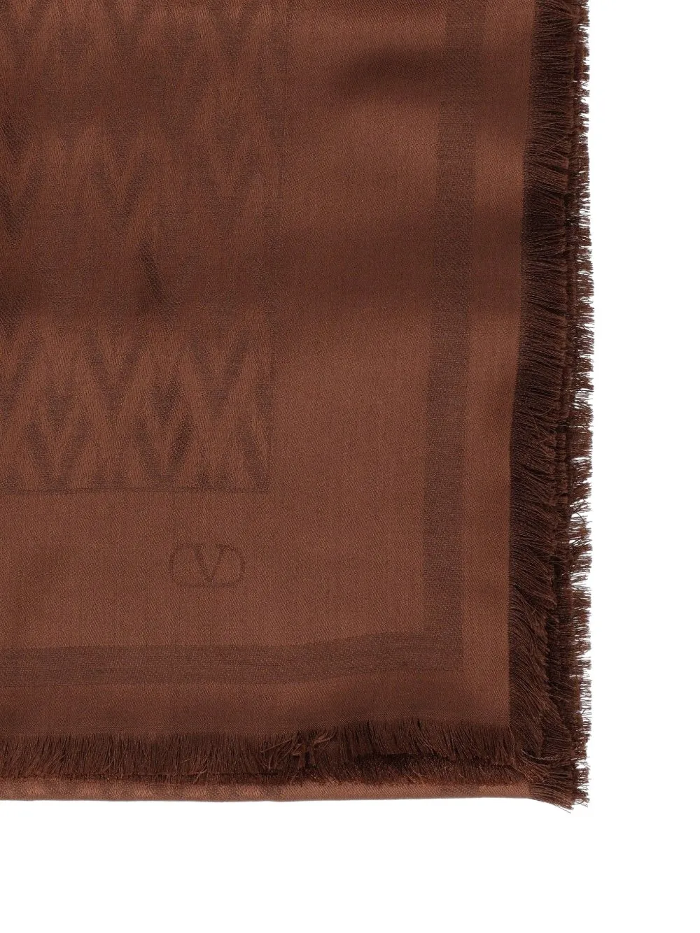 Valentino Garavani Toute La V jacquard scarf Bruin