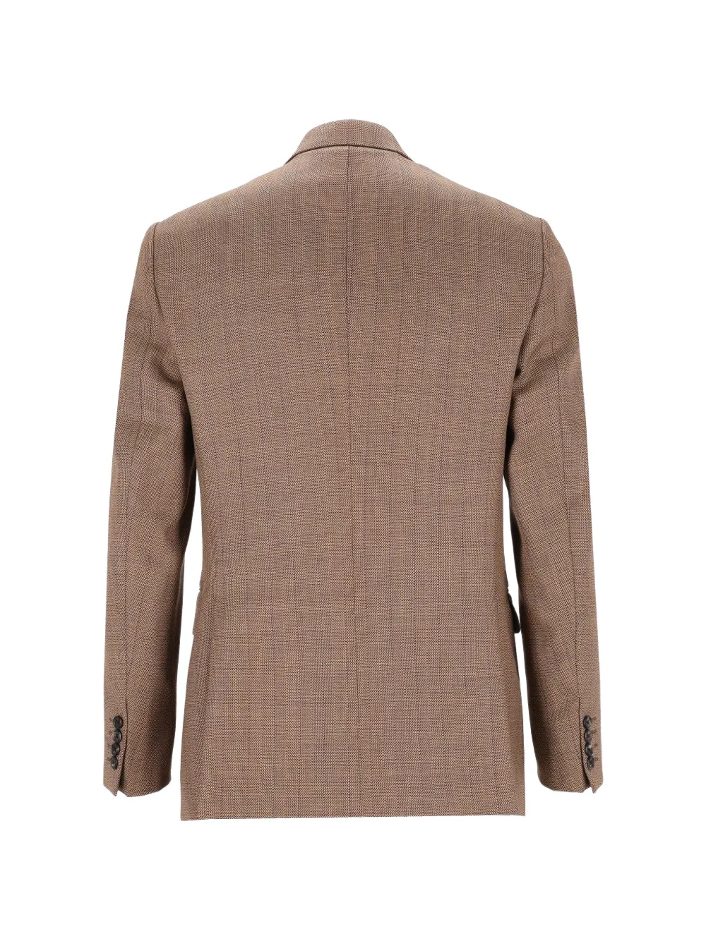 Emporio Armani Gevoerde blazer met visgraat-scheerwol Bruin