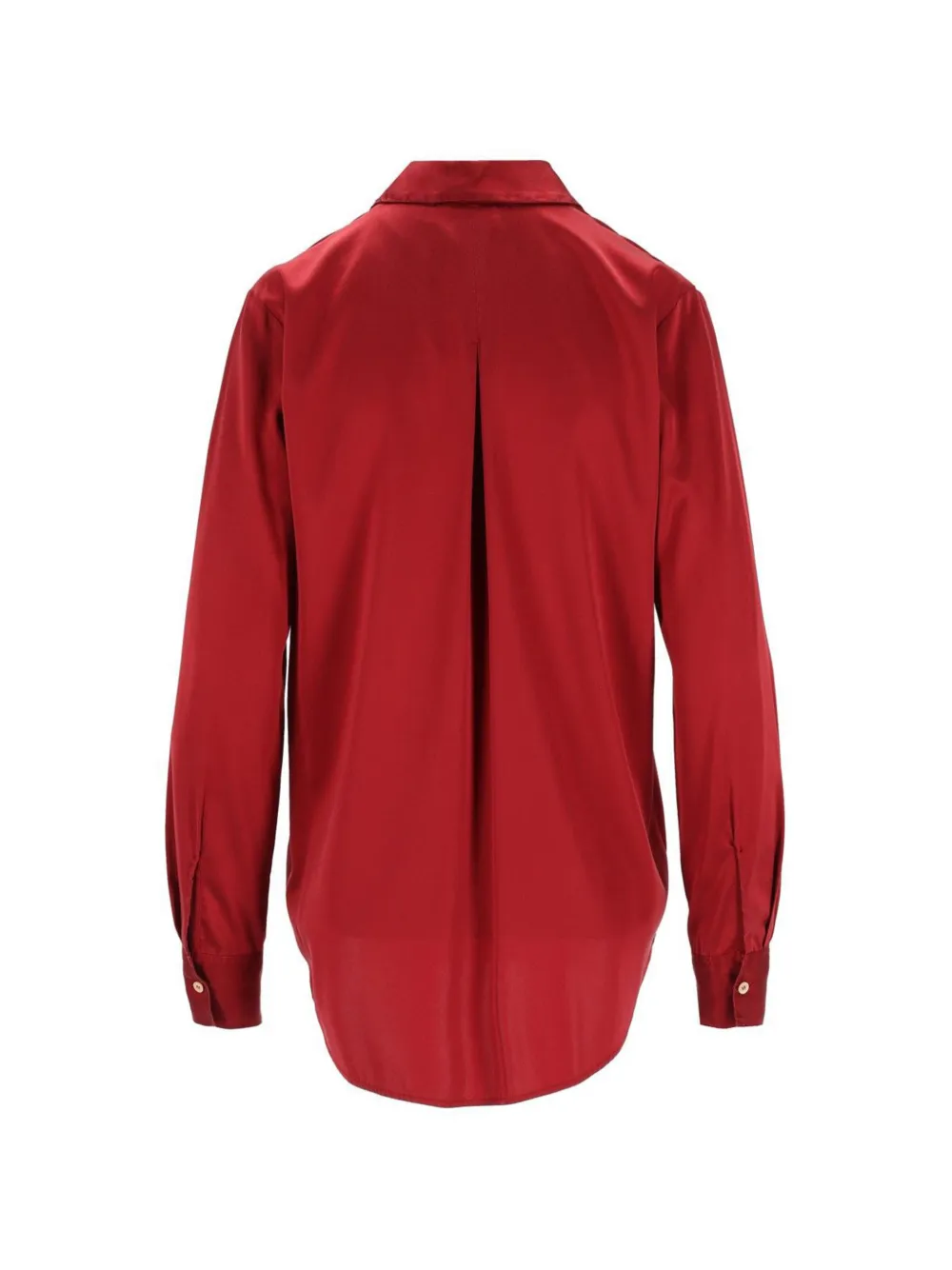 Forte satin-finish classic-collar shirt Rood
