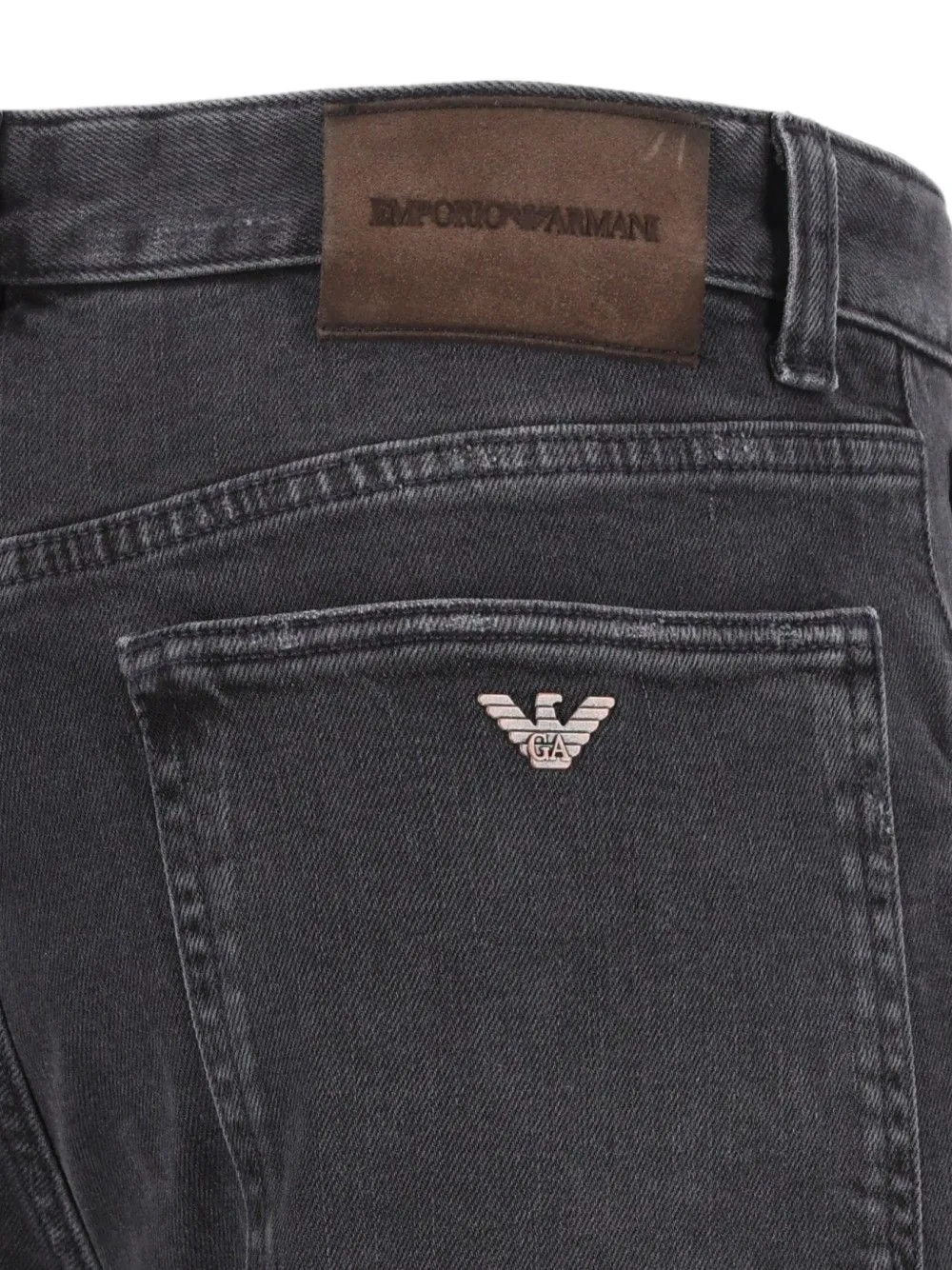 Emporio Armani straight-leg five-pocket jeans Grijs