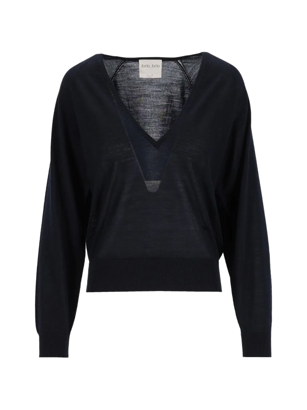 Forte Forte V-neck raglan-sleeve sweater - Blu