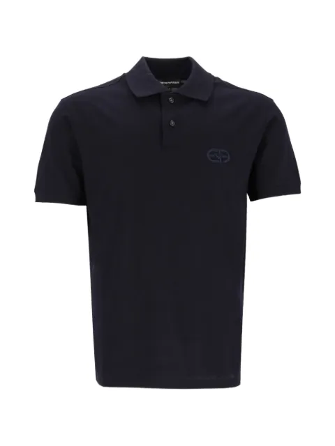 Emporio Armani playera tipo polo de jersey con logo EA bordado