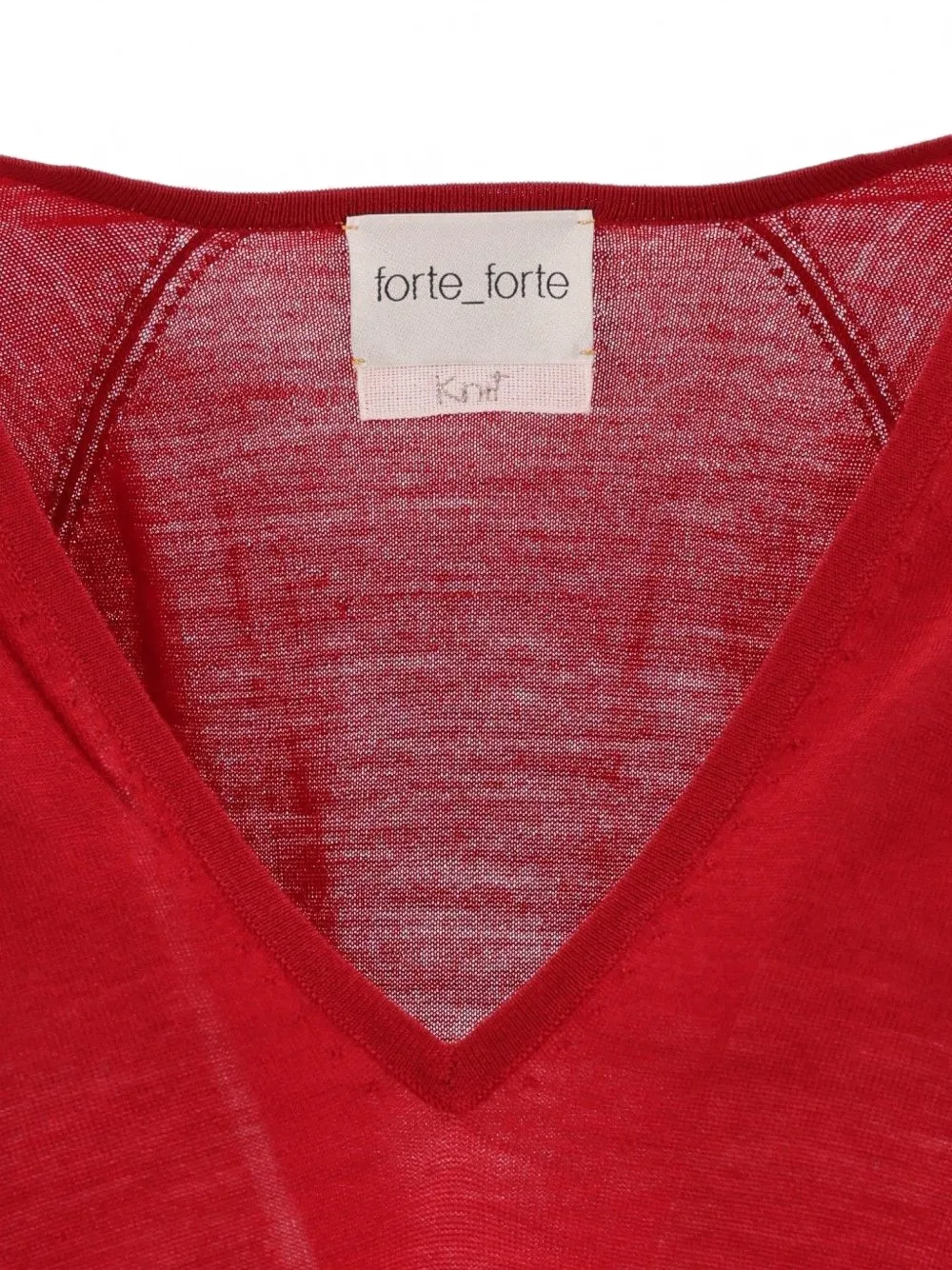 Forte Trui met raglan mouwen en V-hals Rood