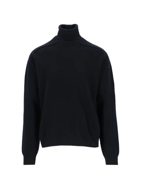 Maison Margiela jersey con cuello alto y borde sin rematar