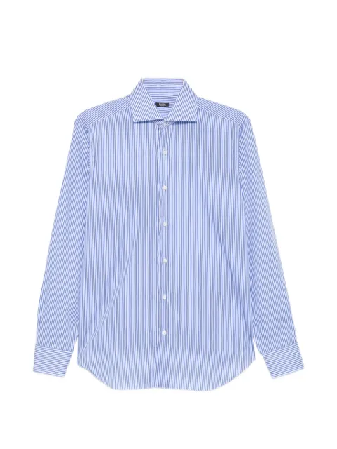 Barba vertical-stripe poplin shirt