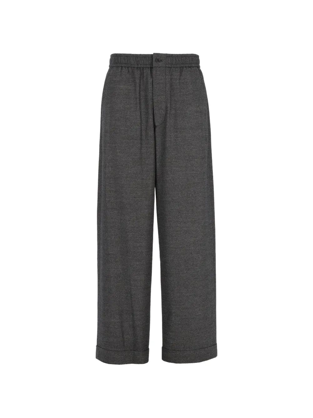 Giorgio Armani elasticated-waistband wide-leg trousers - Grigio