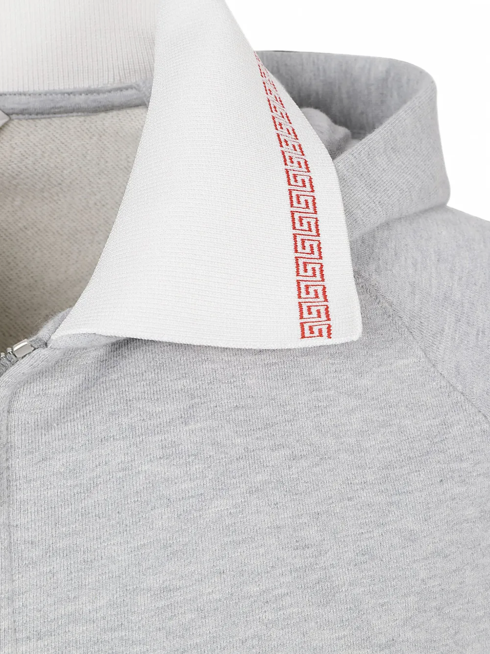 Versace Hoodie met geborduurd logo en Greca-detail Grijs