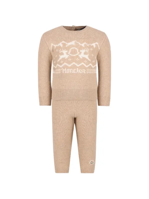 Moncler Enfant intarsia-knit sweater and trousers set